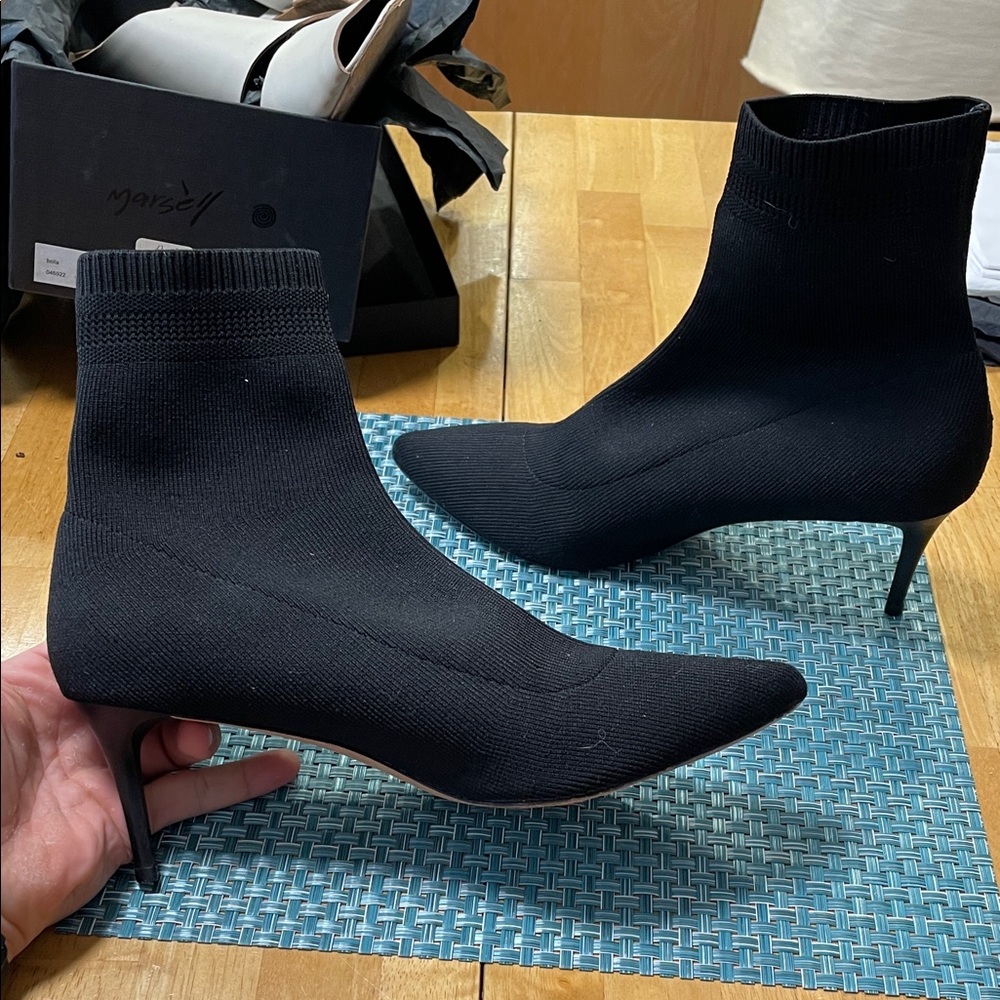 Black Sock Ankle Boots